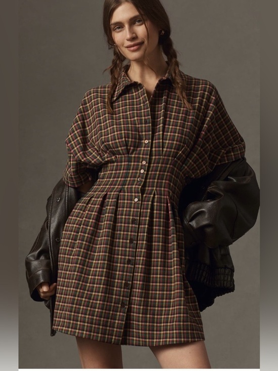 Anthropologie Dresses & Skirts - Anthropologie x Exquise Tobie Mini Shirt Dress Size XL NWT